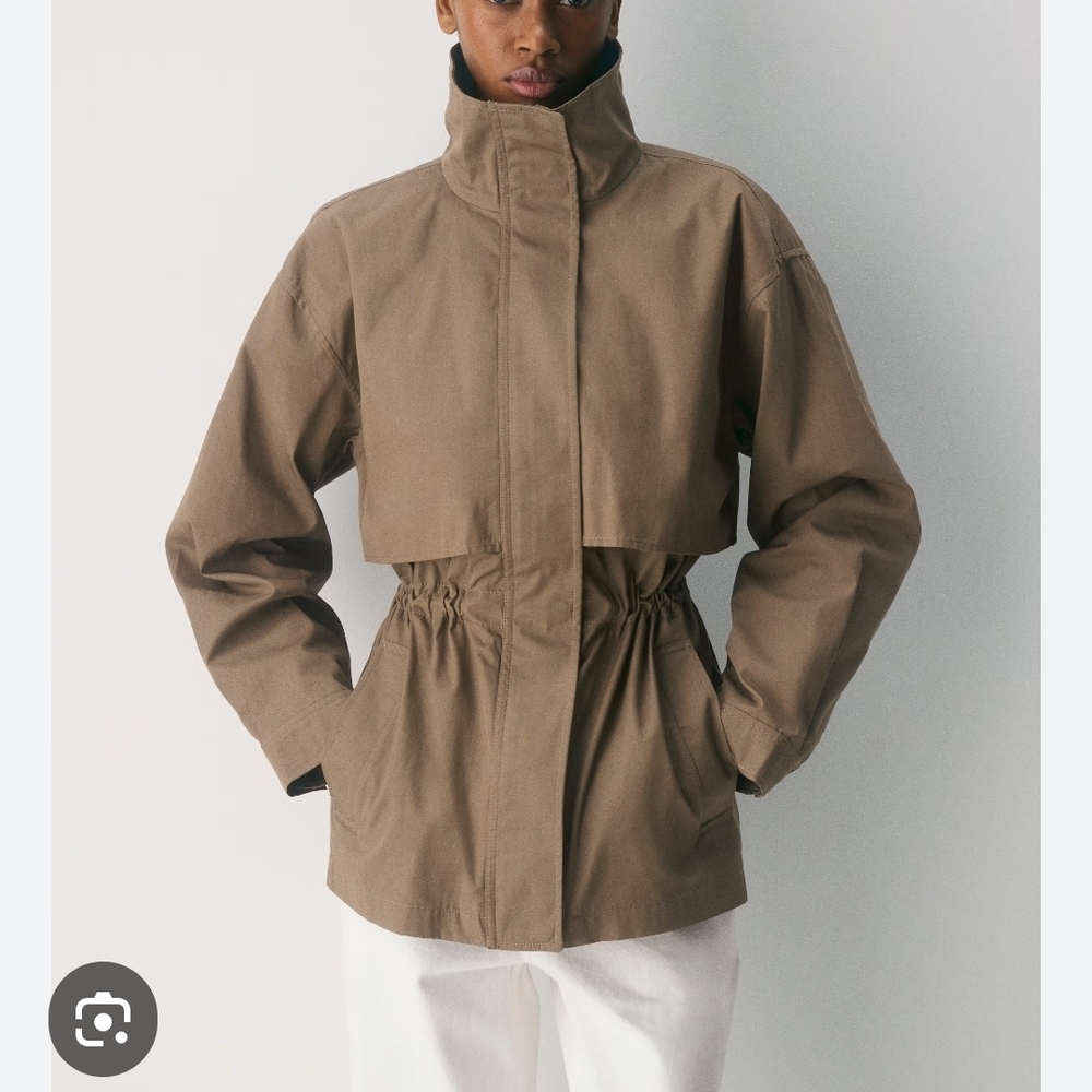 ISO Aritzia Tan Cinched-Waist Utility Jacket
